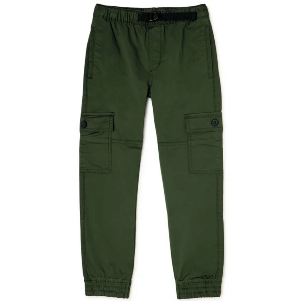 Wonder Nation Boys Belted Cargo Joggers - Green, Size S (6-7)